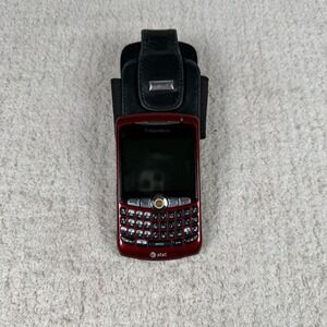 BlackBerry Curve 8310 AT&T Red QWERTY Smartphone Leather Holster No Battery